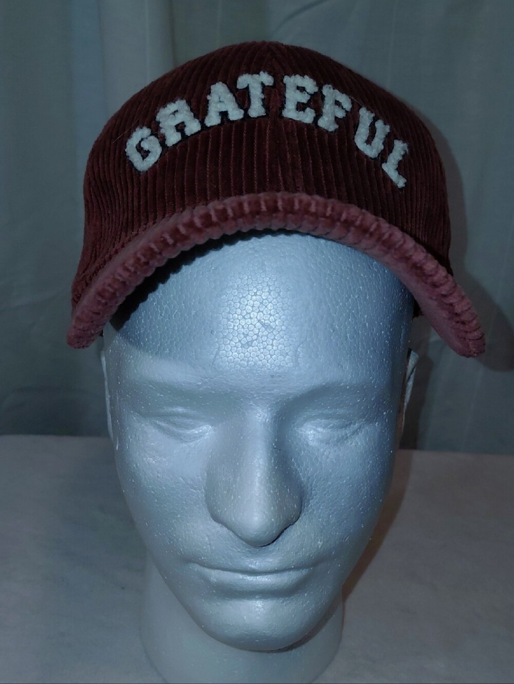 David and Young Corduroy 'GRATEFUL' Baseball Cap - Brown